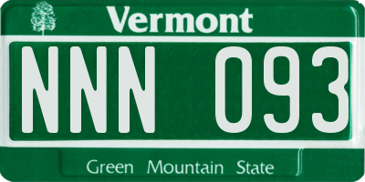 VT license plate NNN093