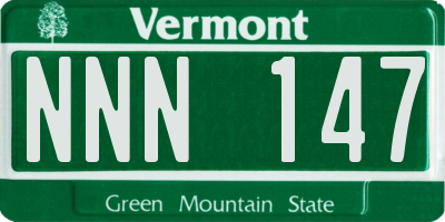 VT license plate NNN147