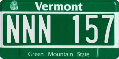 VT license plate NNN157