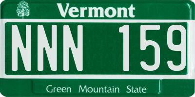 VT license plate NNN159