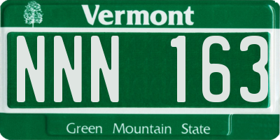 VT license plate NNN163