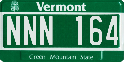 VT license plate NNN164