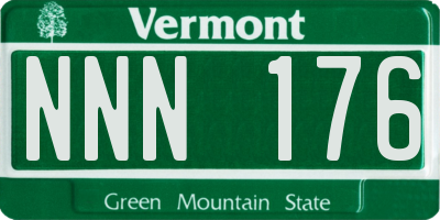 VT license plate NNN176