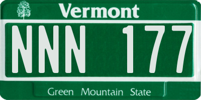 VT license plate NNN177