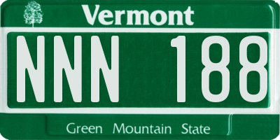 VT license plate NNN188