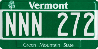 VT license plate NNN272