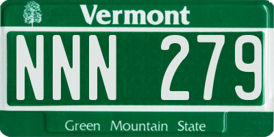 VT license plate NNN279