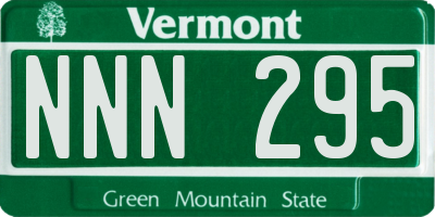 VT license plate NNN295