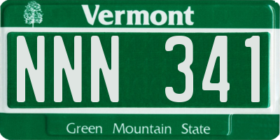 VT license plate NNN341