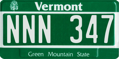 VT license plate NNN347