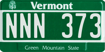 VT license plate NNN373