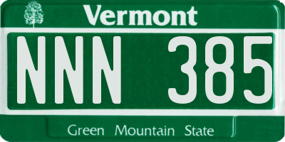 VT license plate NNN385