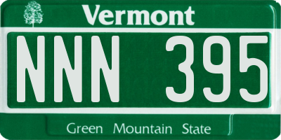 VT license plate NNN395