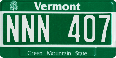 VT license plate NNN407