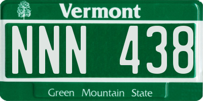 VT license plate NNN438