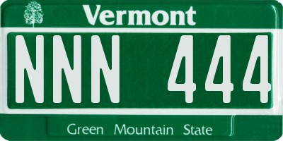 VT license plate NNN444