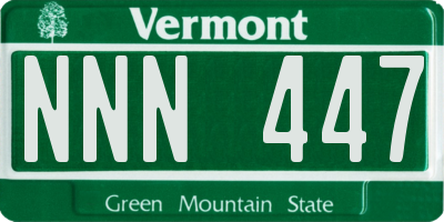 VT license plate NNN447