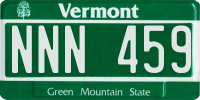 VT license plate NNN459