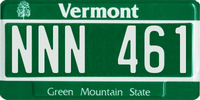 VT license plate NNN461