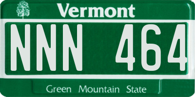 VT license plate NNN464