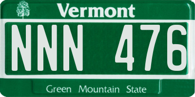 VT license plate NNN476