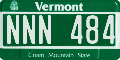 VT license plate NNN484