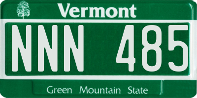VT license plate NNN485