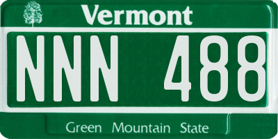 VT license plate NNN488