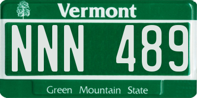 VT license plate NNN489