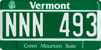 VT license plate NNN493