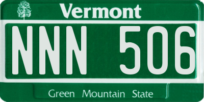 VT license plate NNN506