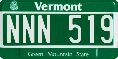 VT license plate NNN519