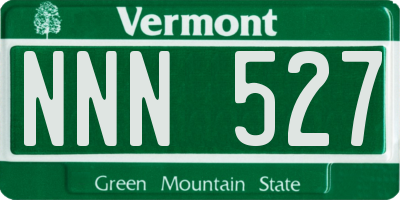 VT license plate NNN527