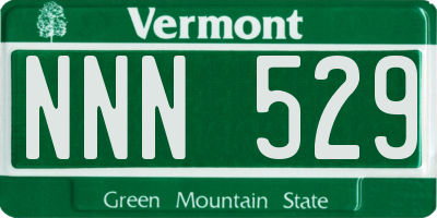 VT license plate NNN529