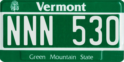 VT license plate NNN530
