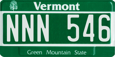 VT license plate NNN546