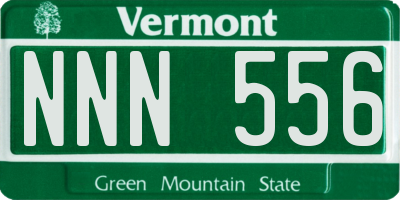VT license plate NNN556