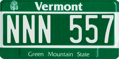VT license plate NNN557