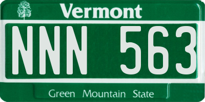 VT license plate NNN563