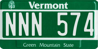 VT license plate NNN574