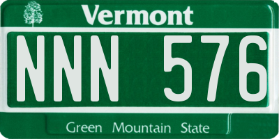 VT license plate NNN576