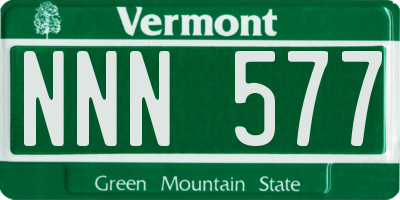 VT license plate NNN577