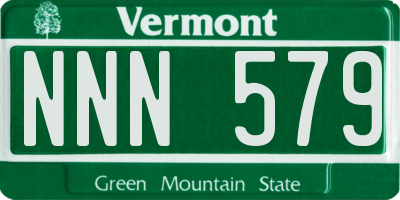 VT license plate NNN579