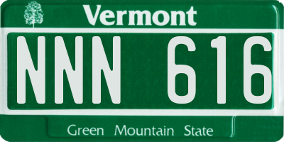VT license plate NNN616