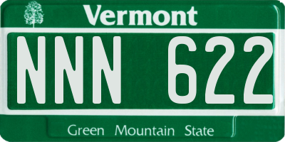 VT license plate NNN622