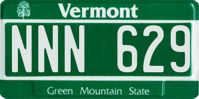 VT license plate NNN629