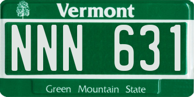 VT license plate NNN631