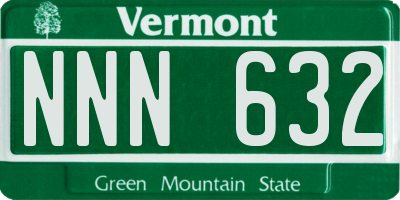 VT license plate NNN632