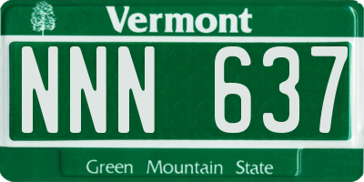 VT license plate NNN637