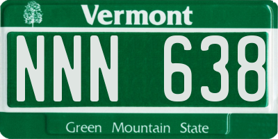 VT license plate NNN638